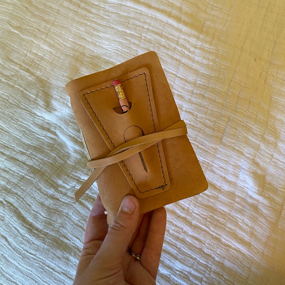 Rustico Leather Pocket Golf Journal with Pencil Holder
